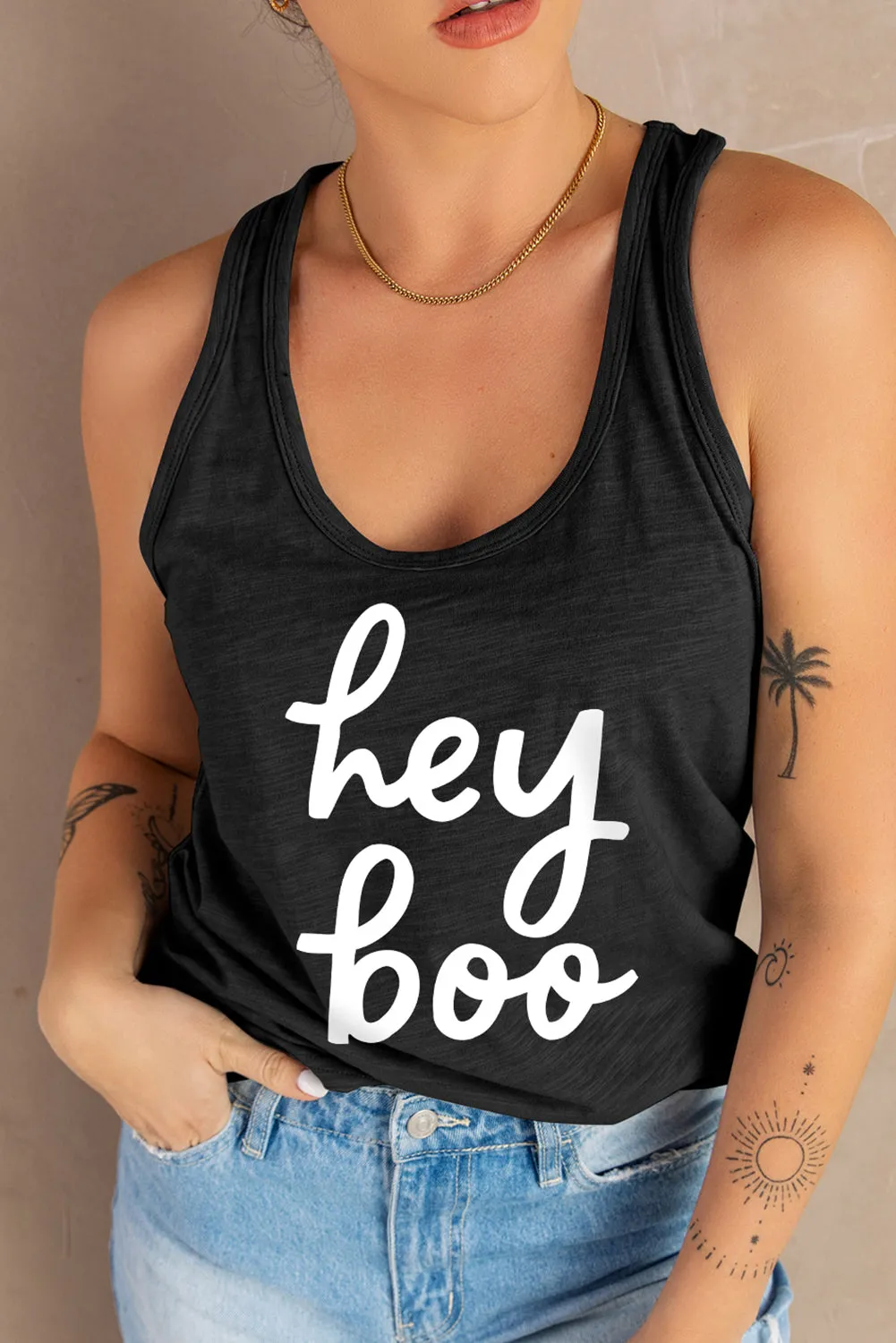 * APP EXCLUSIVE* HEY BOO Graphic Tank Top