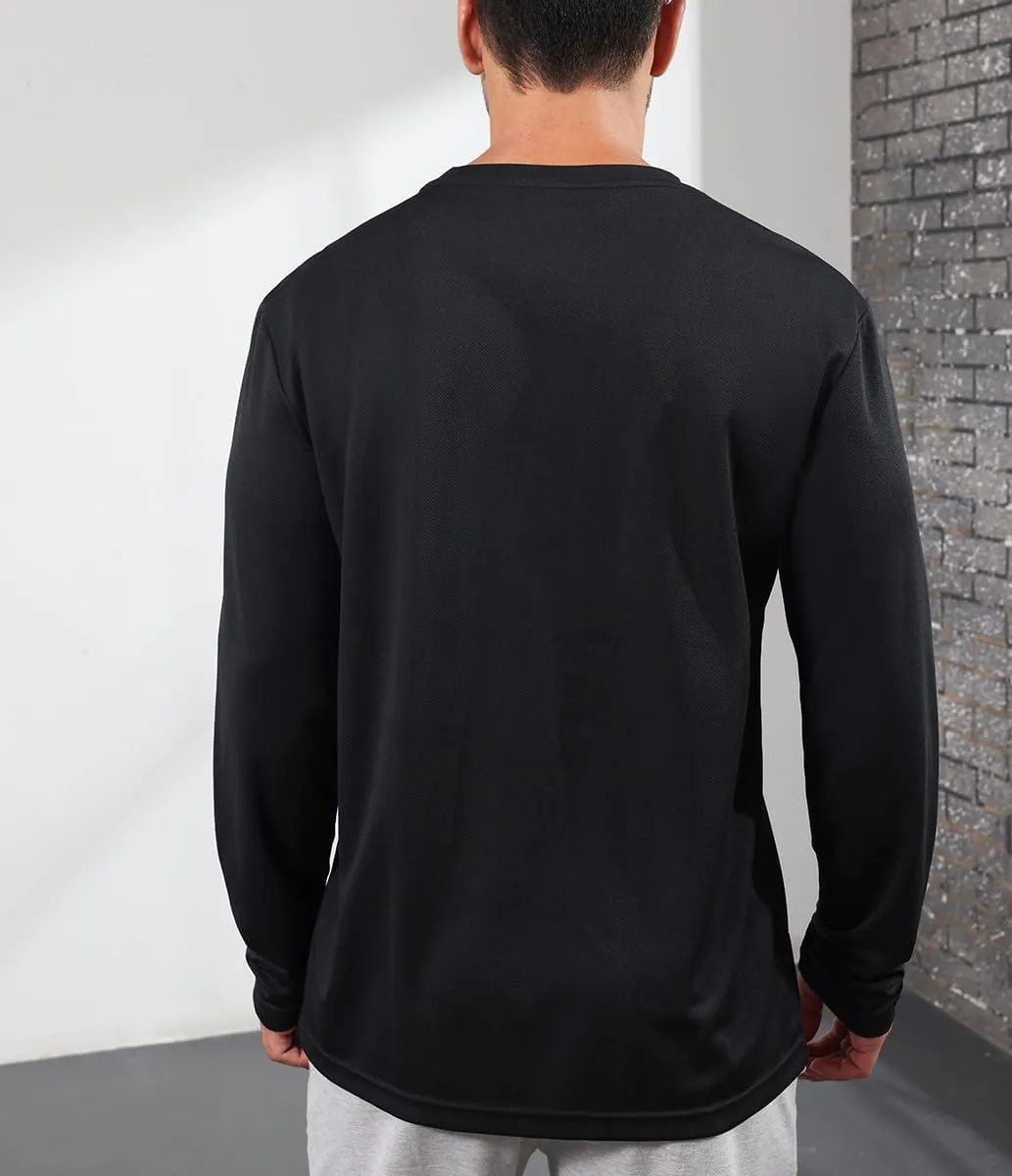 3 Pack Men's Long Sleeve Shirts Quick Dry Moisture Wicking Lightweight Sun Protection T Shirt for Running Outdoor Activities