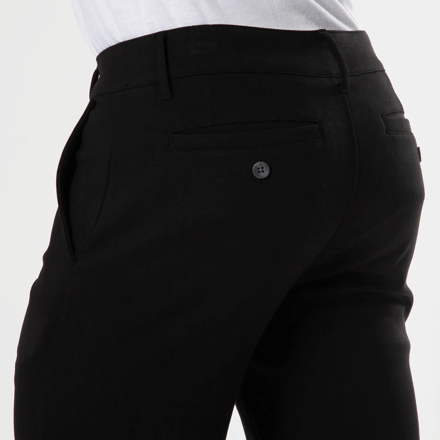 7" Black Comfort Knit Chino Shorts