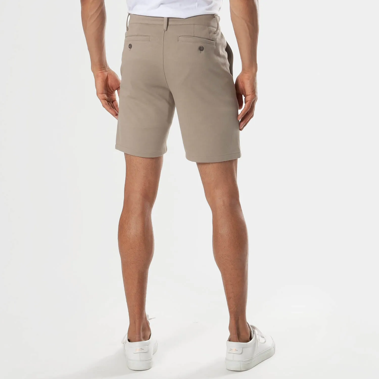 7" Khaki Comfort Knit Chino Shorts