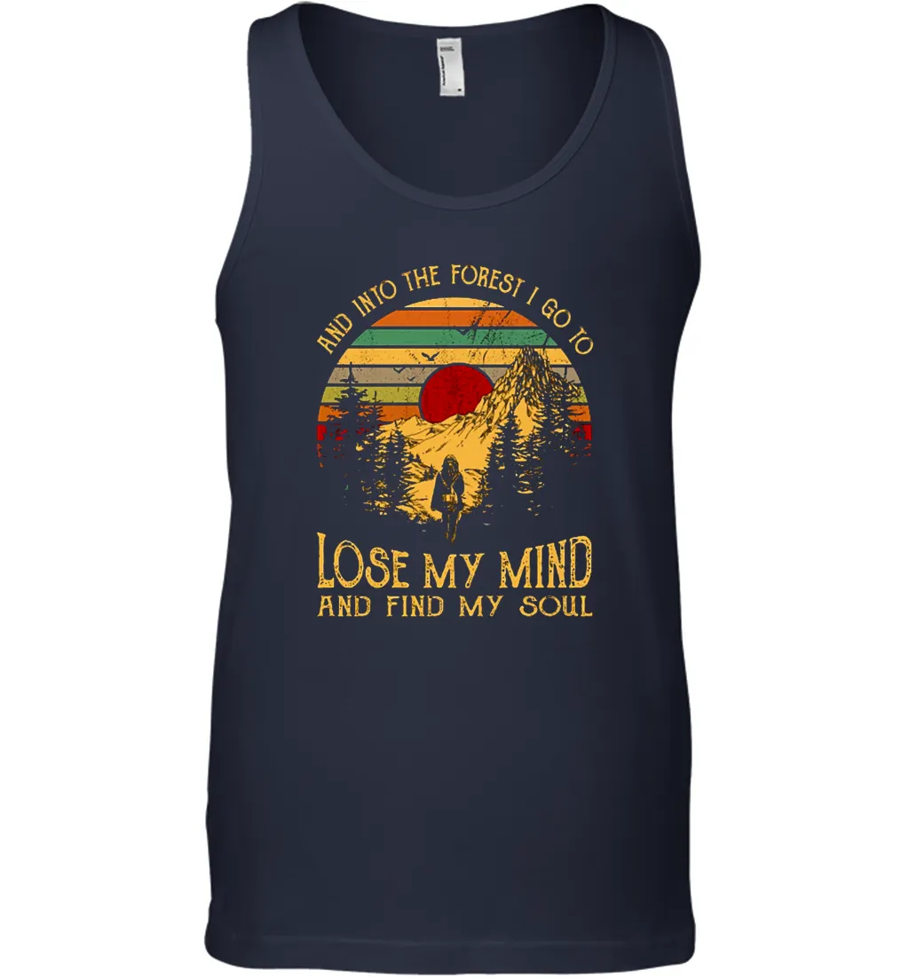 And into the forest i go to lose my mind and find my soul graphic Men Cotton Tank Top