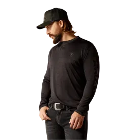 Ariat Men's Charger Logo Black Heather Black T Shirt
