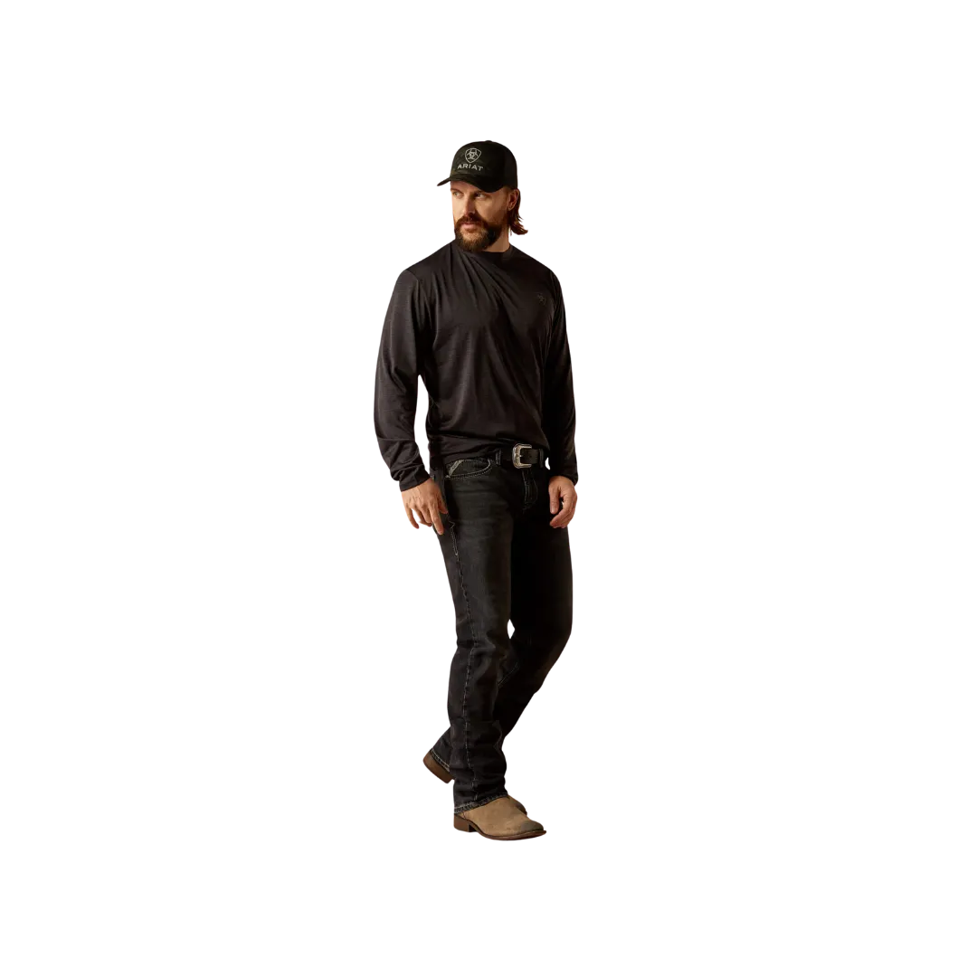 Ariat Men's Charger Logo Black Heather Black T Shirt