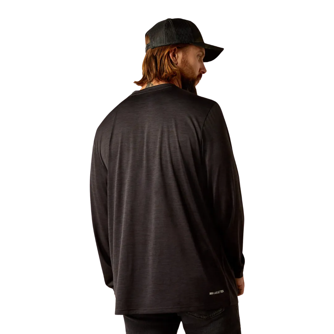 Ariat Men's Charger Logo Black Heather Black T Shirt