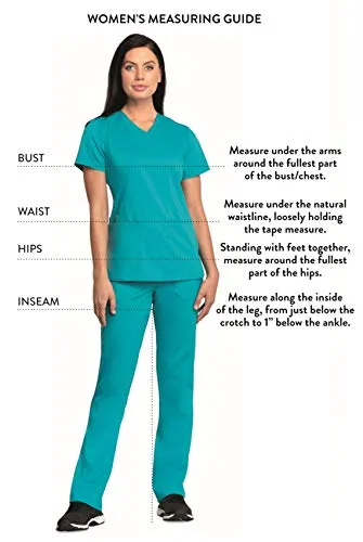 Cherokee WW130 Workwear Core Stretch Mid Rise Straight Leg Drawstring Scrub Pant