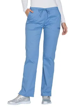 Cherokee WW130 Workwear Core Stretch Mid Rise Straight Leg Drawstring Scrub Pant