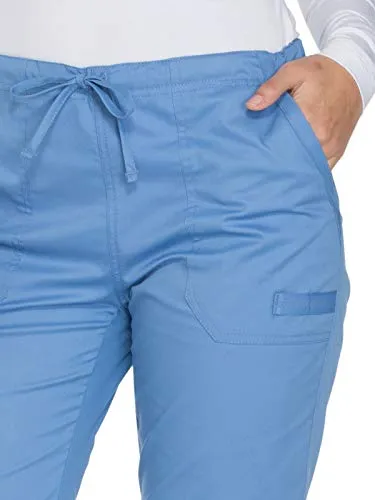 Cherokee WW130 Workwear Core Stretch Mid Rise Straight Leg Drawstring Scrub Pant