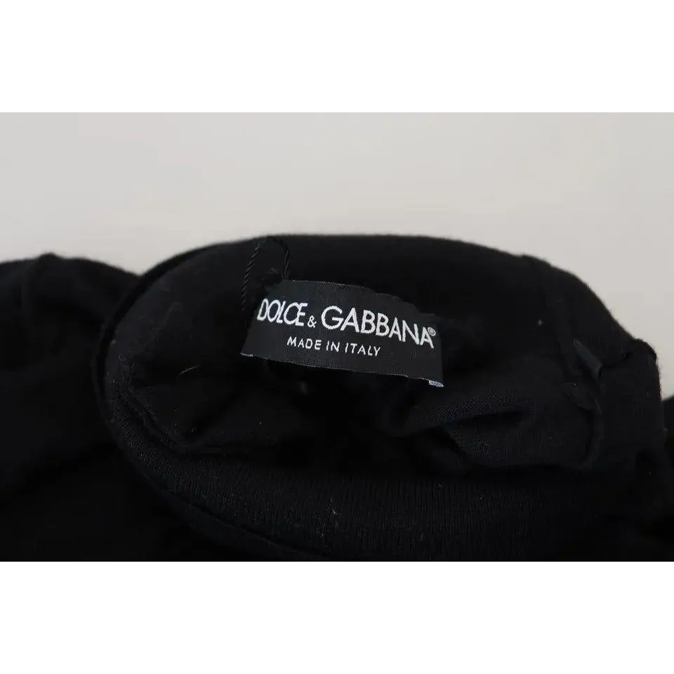 Dolce & Gabbana Black Cashmere Turtleneck Pullover Sweater