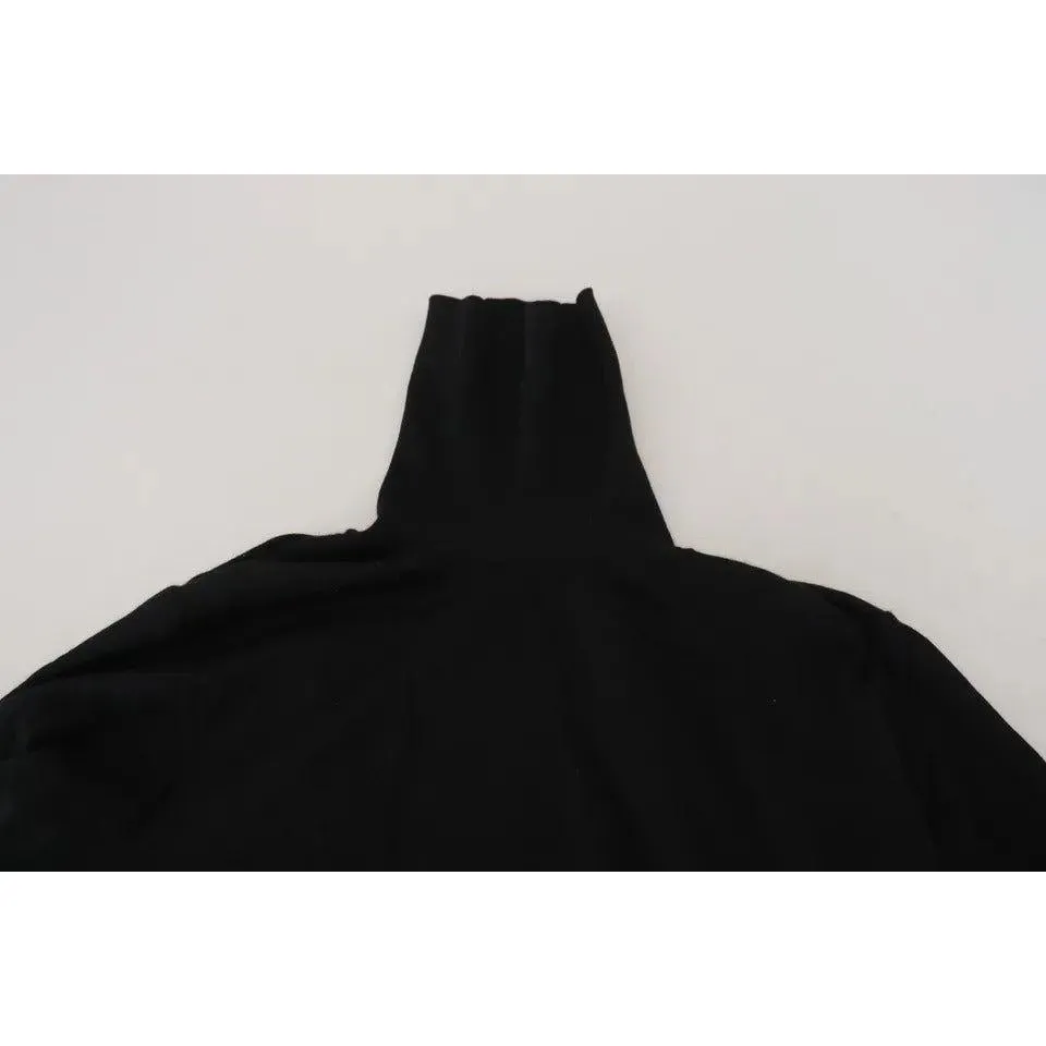 Dolce & Gabbana Black Cashmere Turtleneck Pullover Sweater