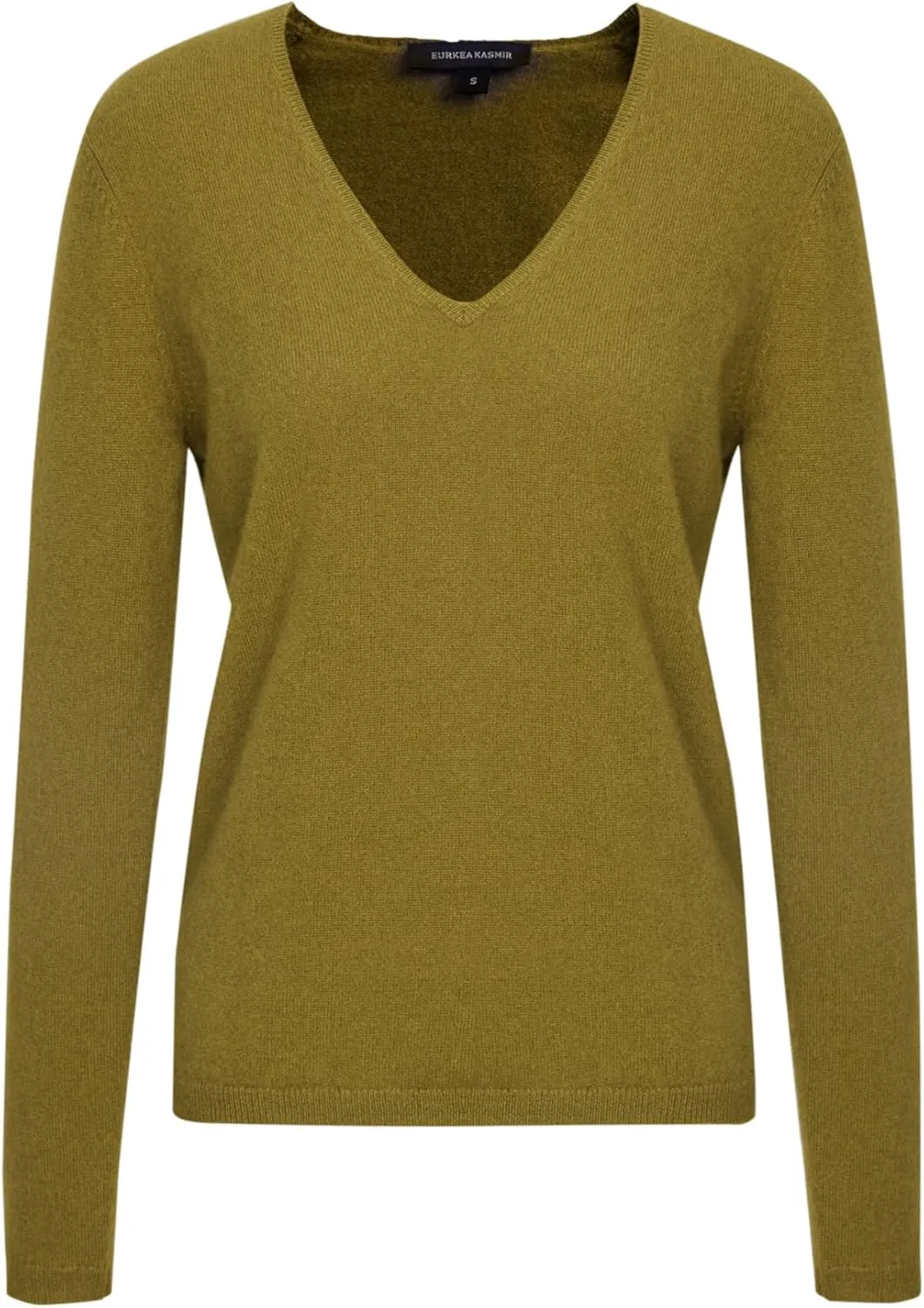 EURKEA Women's V Neck 100% Cashmere Sweater, Long Sleeve Pullover, Winter Top for Women, Gifts Ready