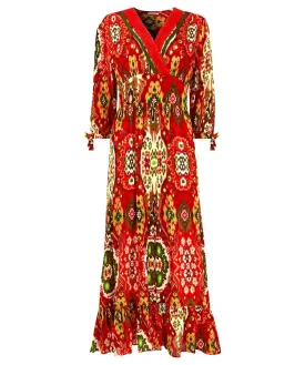 Joe Browns 8 Burnt Orange Loretta Print Dress