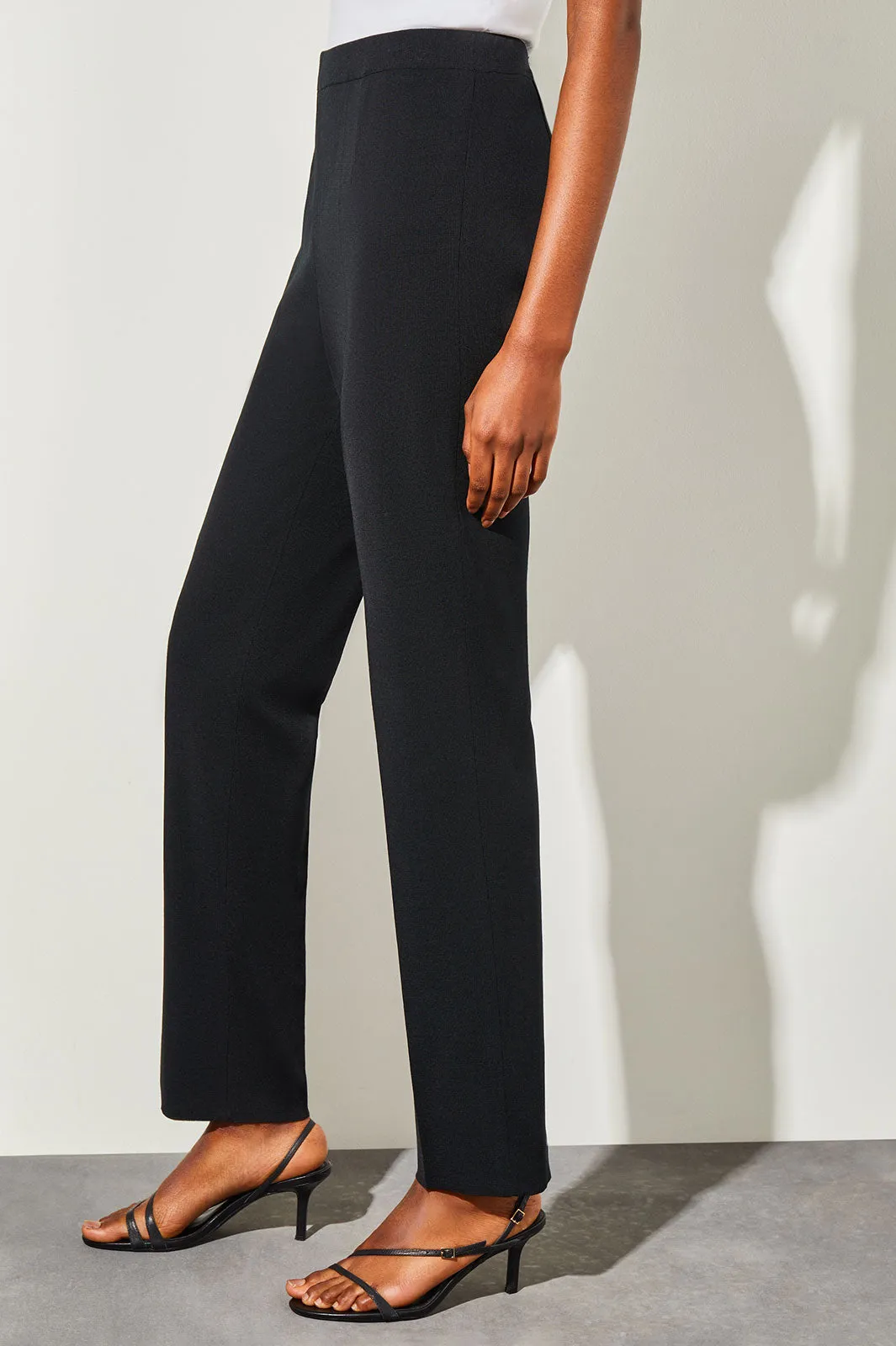 Knit Straight-Leg Pants