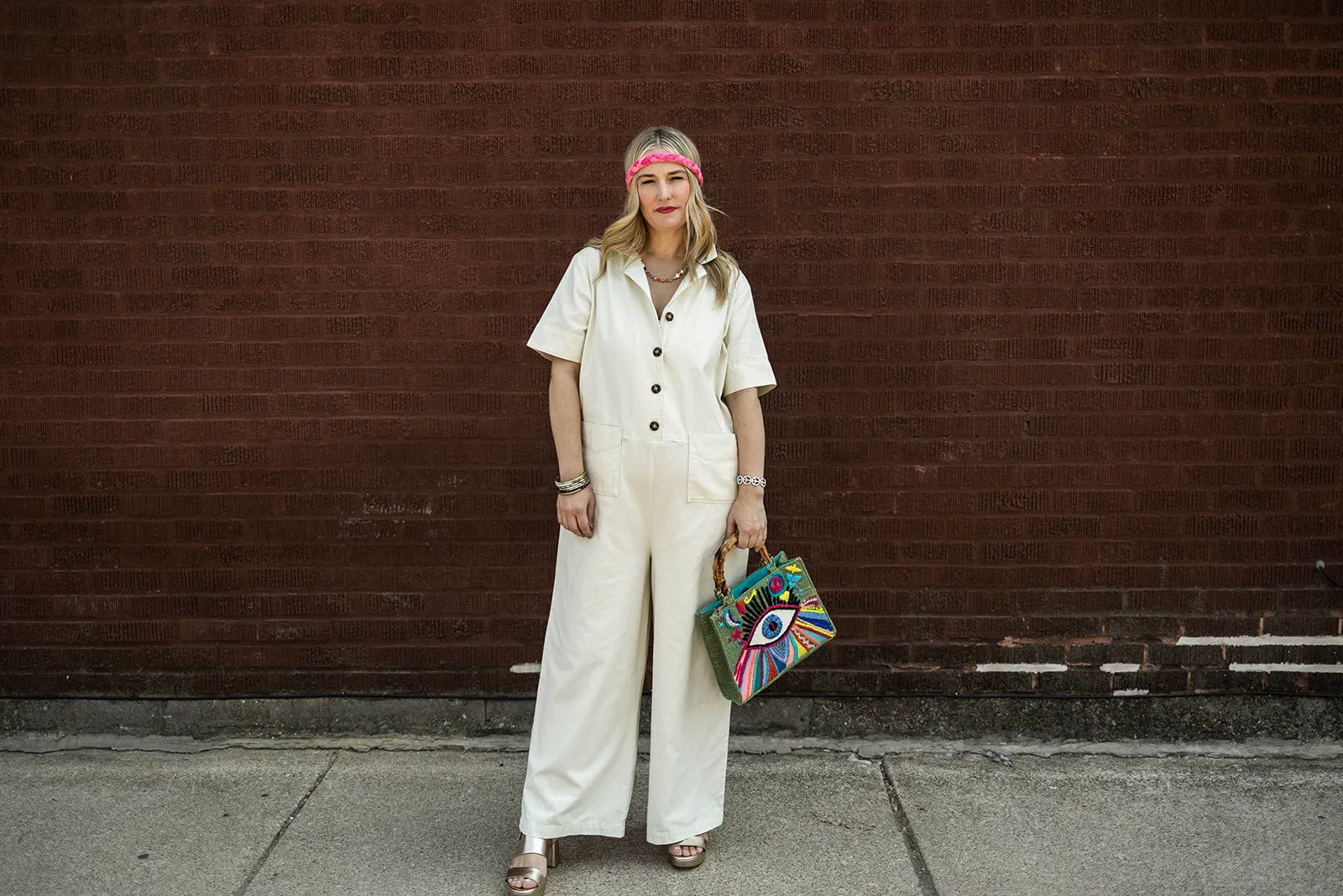 libra jumpsuit in stone