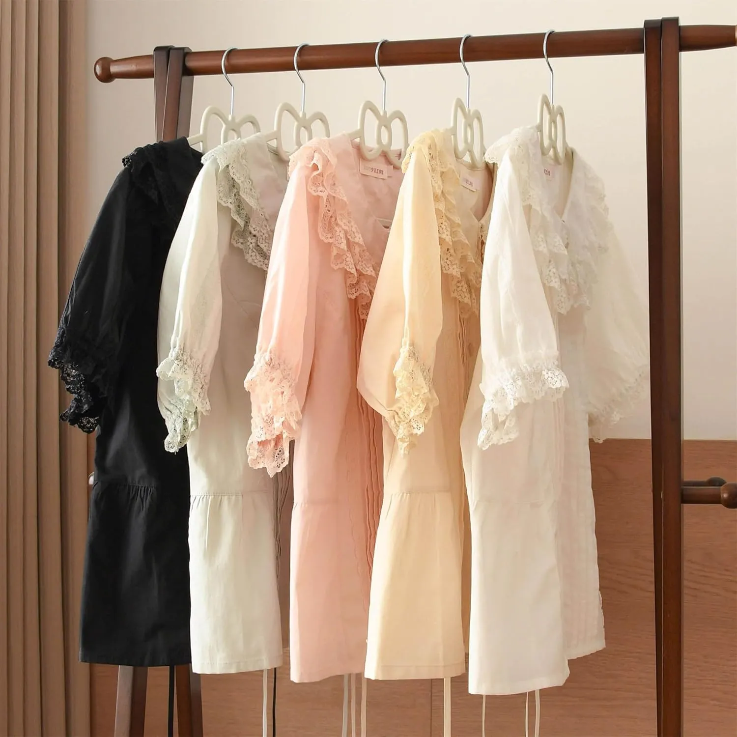 Lolita Short Sleeve Blouses Women Peter Pan Collar Victorian Shirt Vintage Kawaii Lace Frilly Tops Trendy Summer