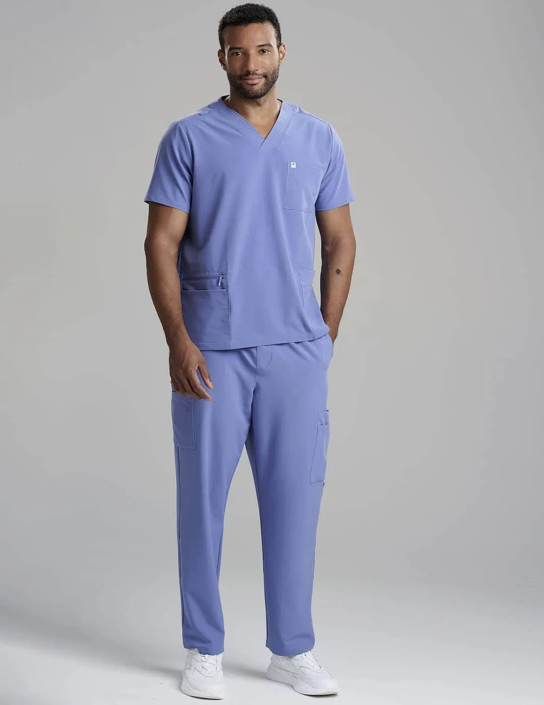 Mens 7-Pocket Straight Leg Scrub Pants - Ceil