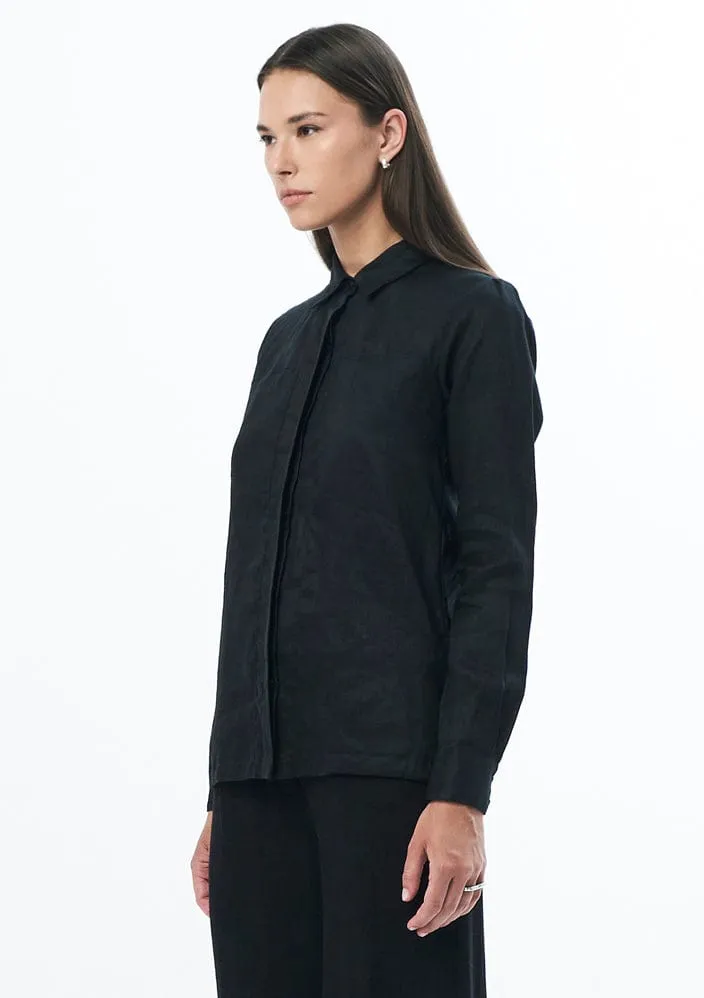 MINIMAL BLOUSE IN BLACK