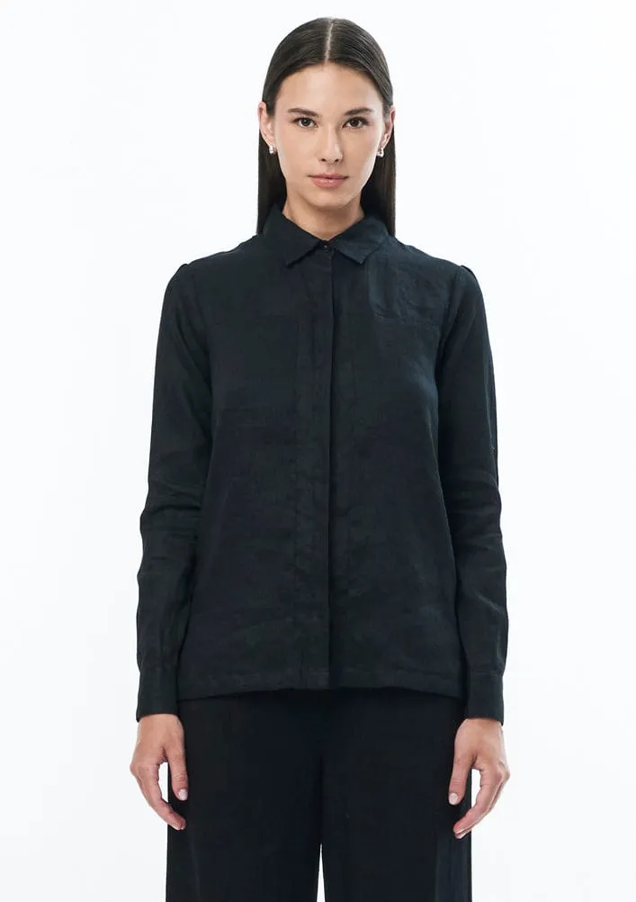 MINIMAL BLOUSE IN BLACK