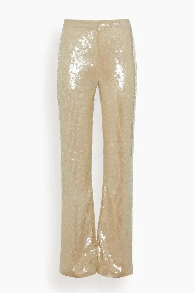 Nili Lotan - Yseult Sequins Pant in Khaki