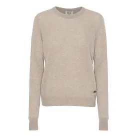 O-NECK BASIC CASHMERE | SAND MELANGE