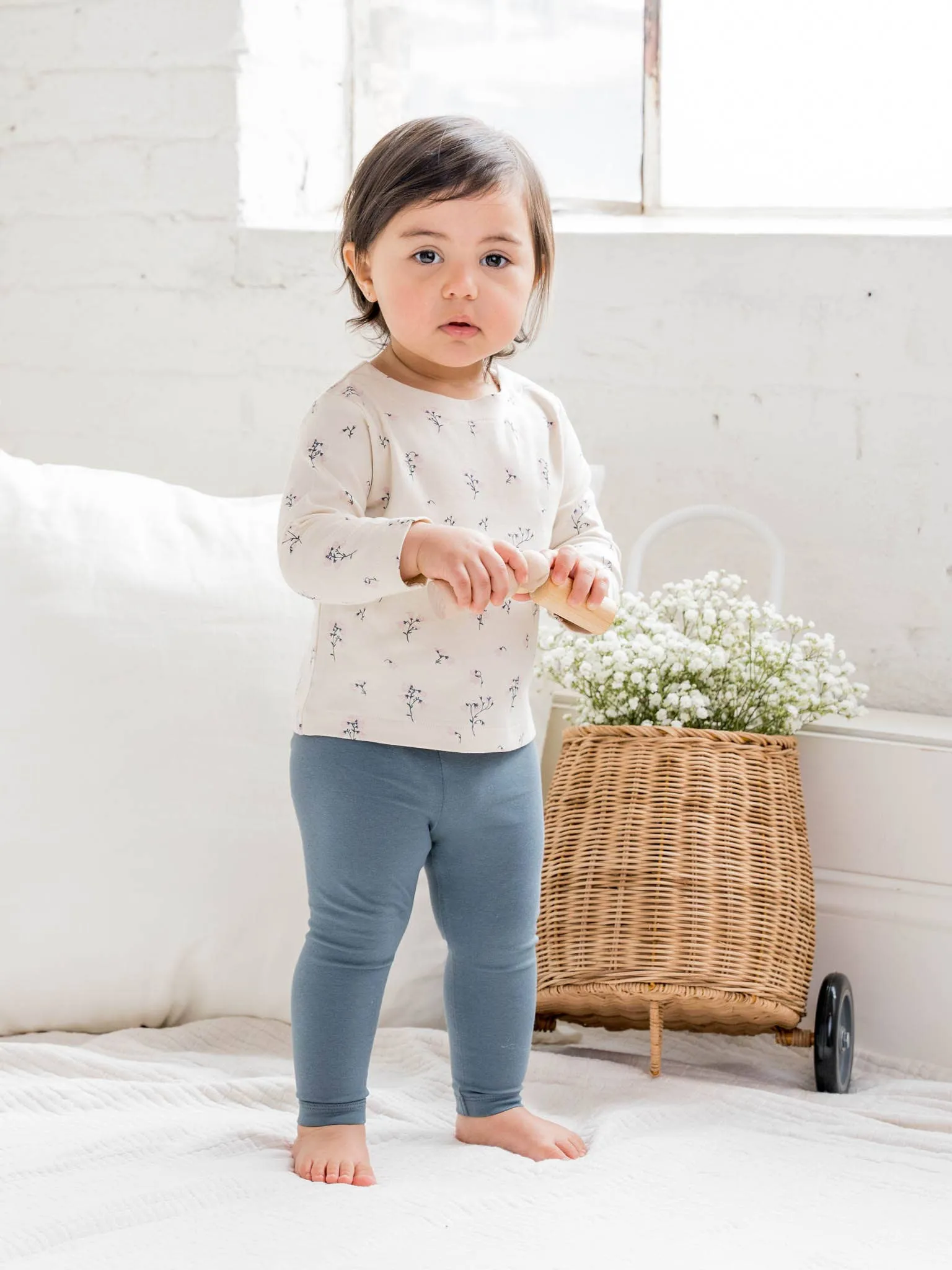 Organic Baby and Kids Classic Leggings - Harbor by Colored Organics