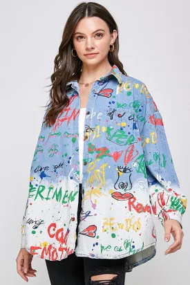 Painted Denim Jacket