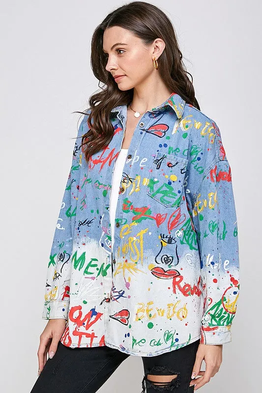 Painted Denim Jacket