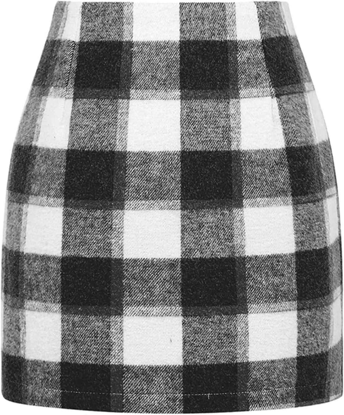 Plaid Skirts for Women High Waist Bodycon Pencil Skirt Wool A Line Stretch Mini Skirts Spring Skirts 2025 Trendy