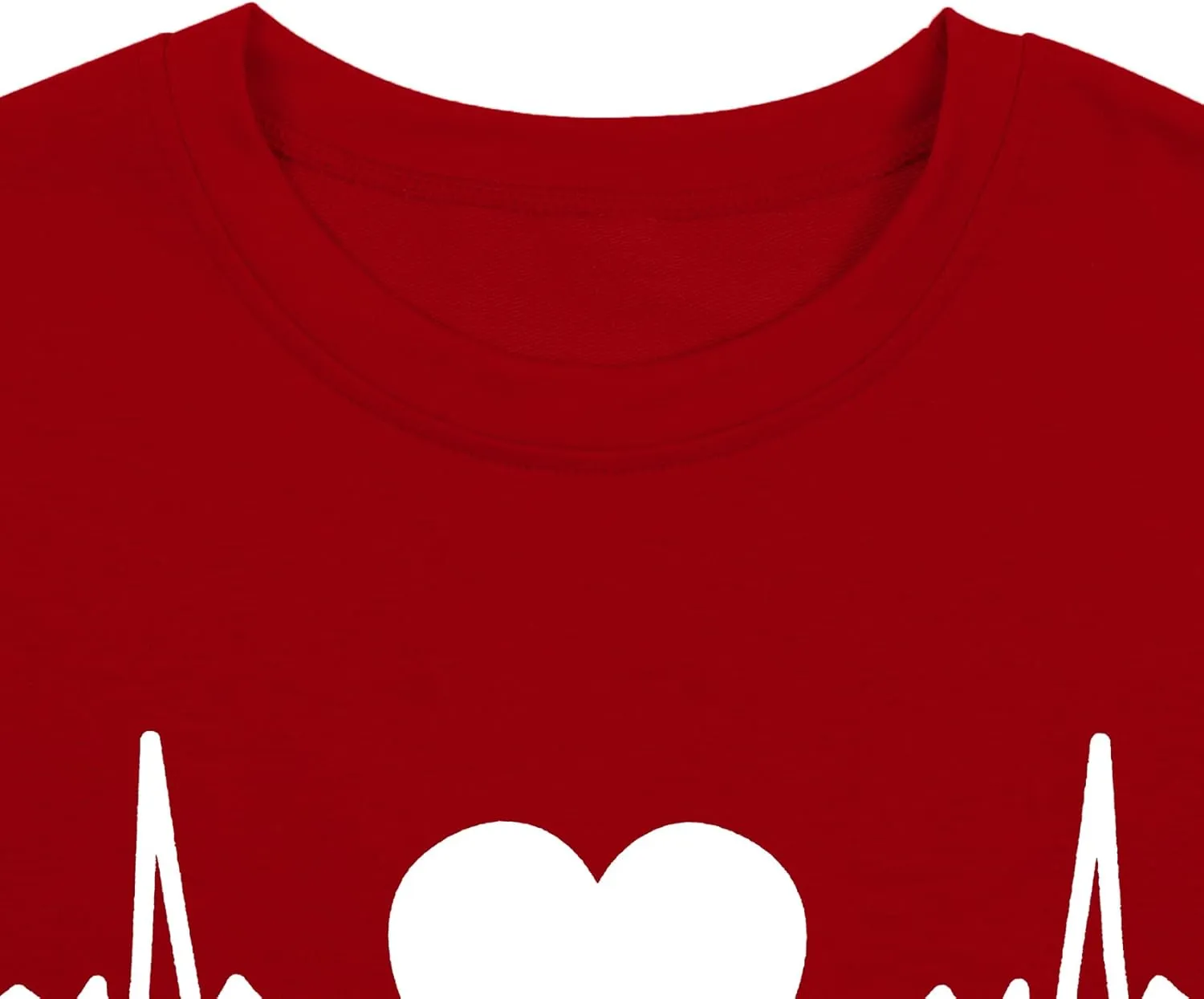 Plus Size Valentines Shirt for Women Cute Love Heart Graphic T-Shirt Long Sleeve Shirts for Her