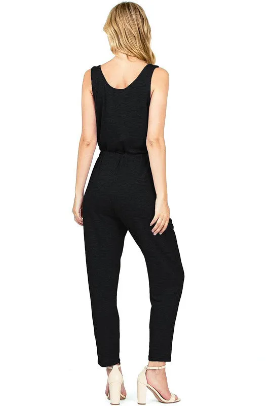 Sleeveless Jumpsuit in Black
