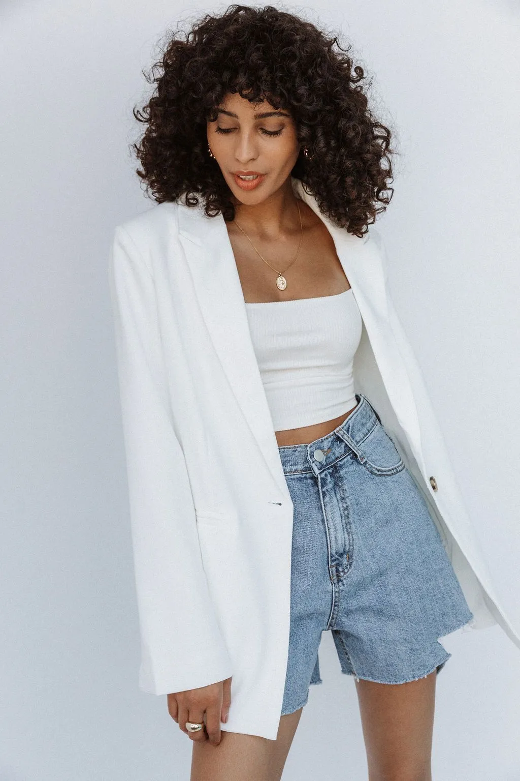 Top Of Class Blazer in White