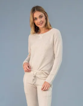 Un-Dyed Cashmere Jumper in Sand