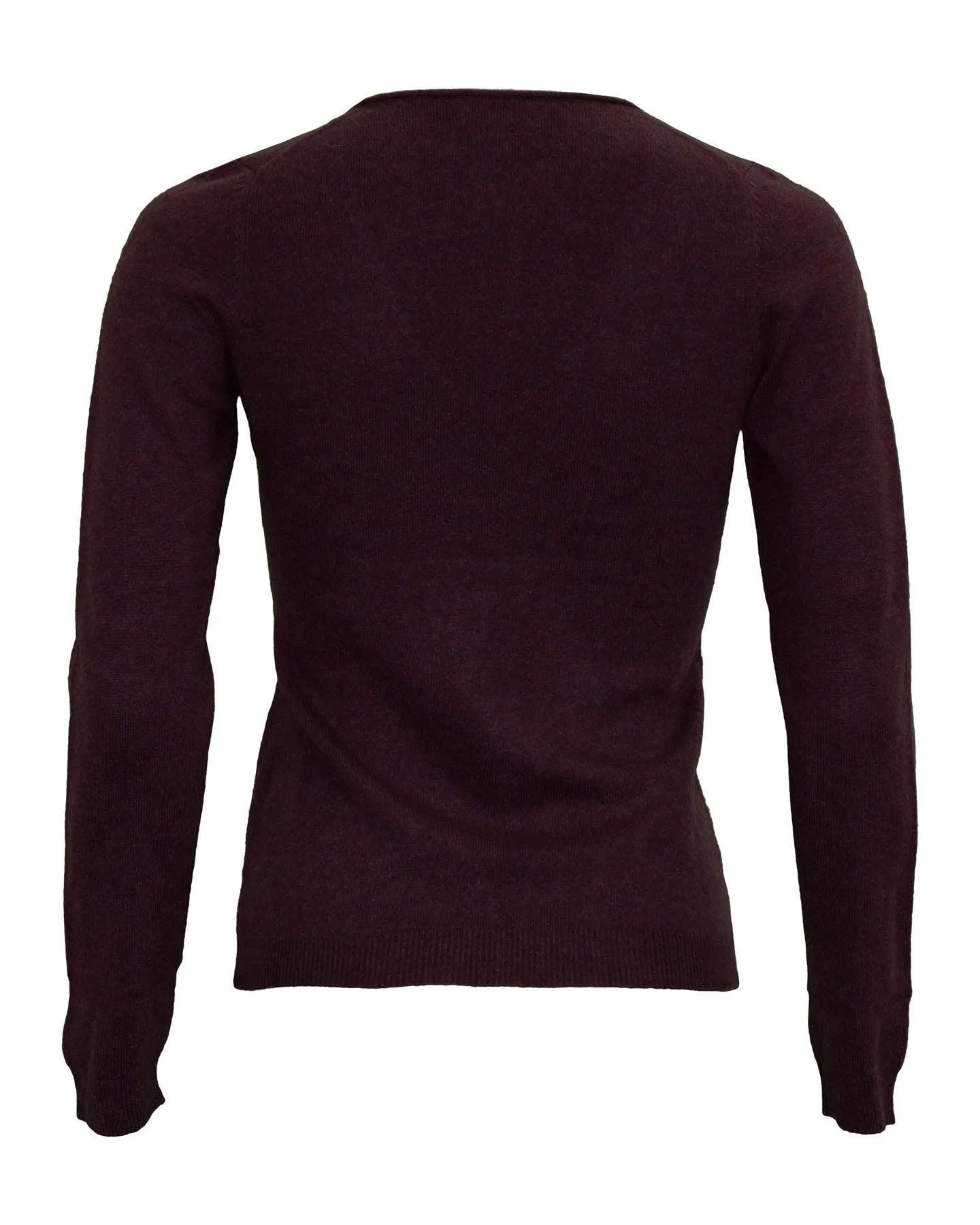 V Neck Cashmere Sweater Burgundy