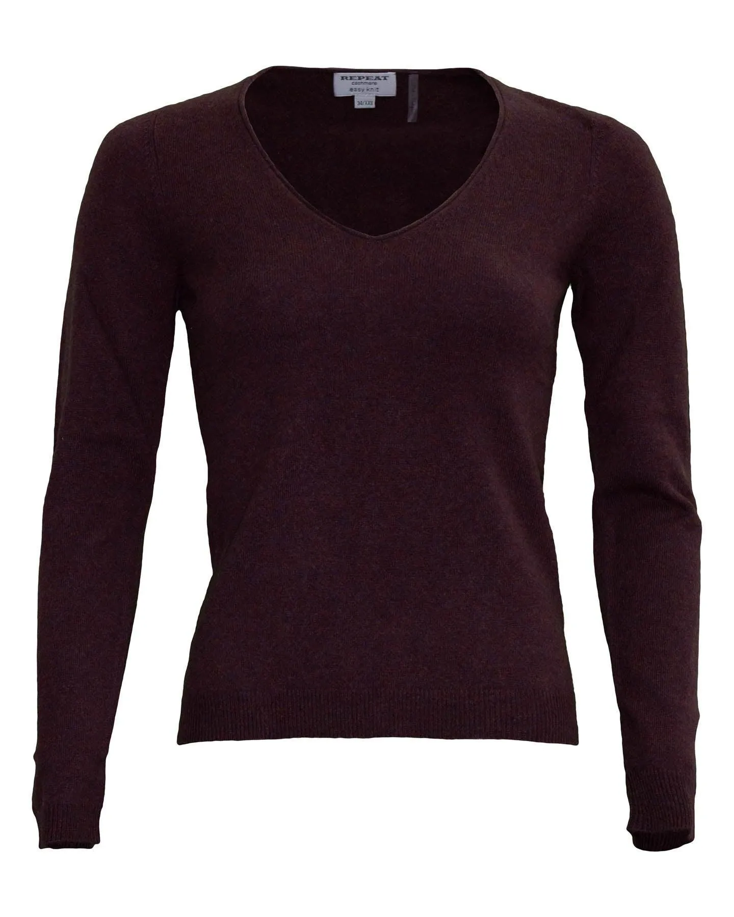 V Neck Cashmere Sweater Burgundy