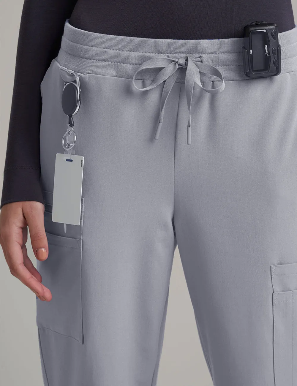 Womens 9-Pocket Straight Leg Scrub Pants