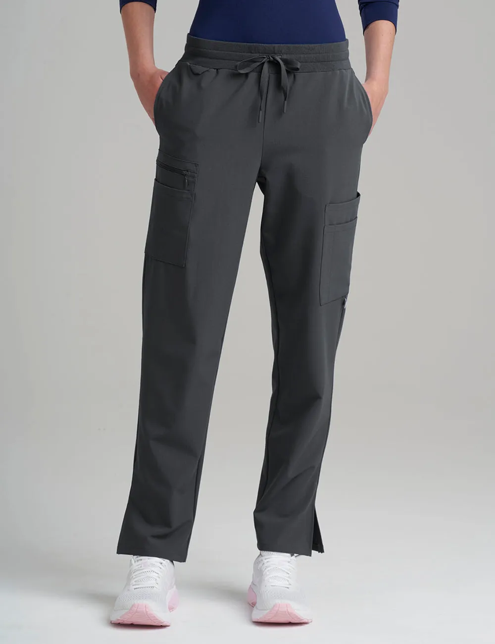 Womens 9-Pocket Straight Leg Scrub Pants