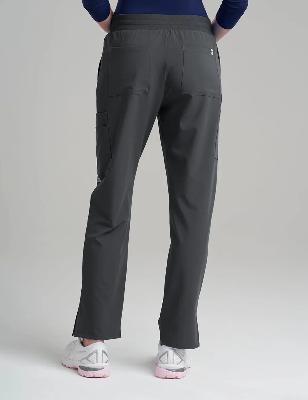 Womens 9-Pocket Straight Leg Scrub Pants