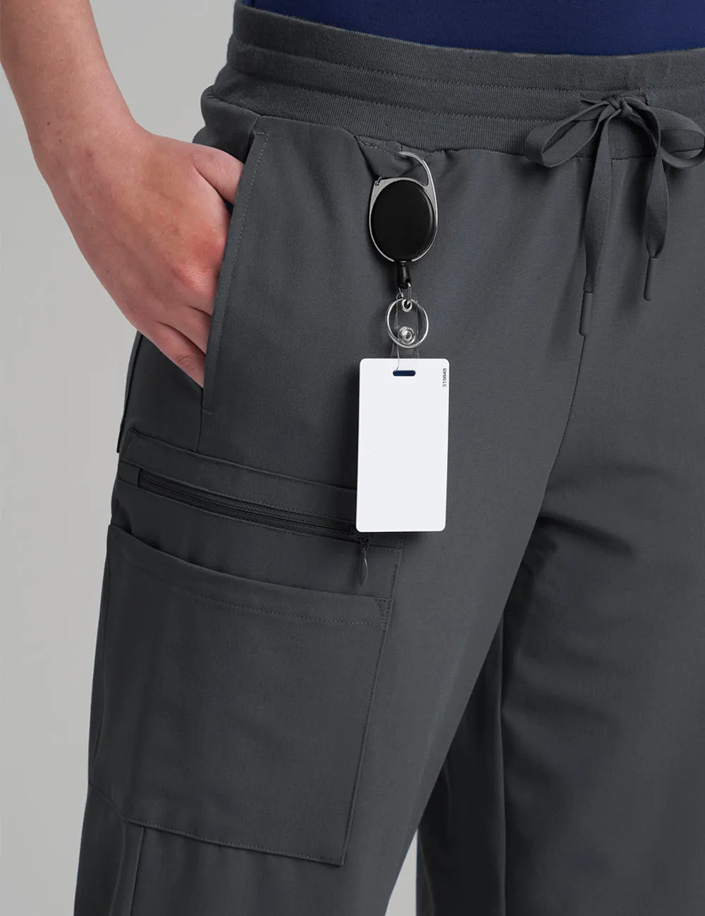 Womens 9-Pocket Straight Leg Scrub Pants