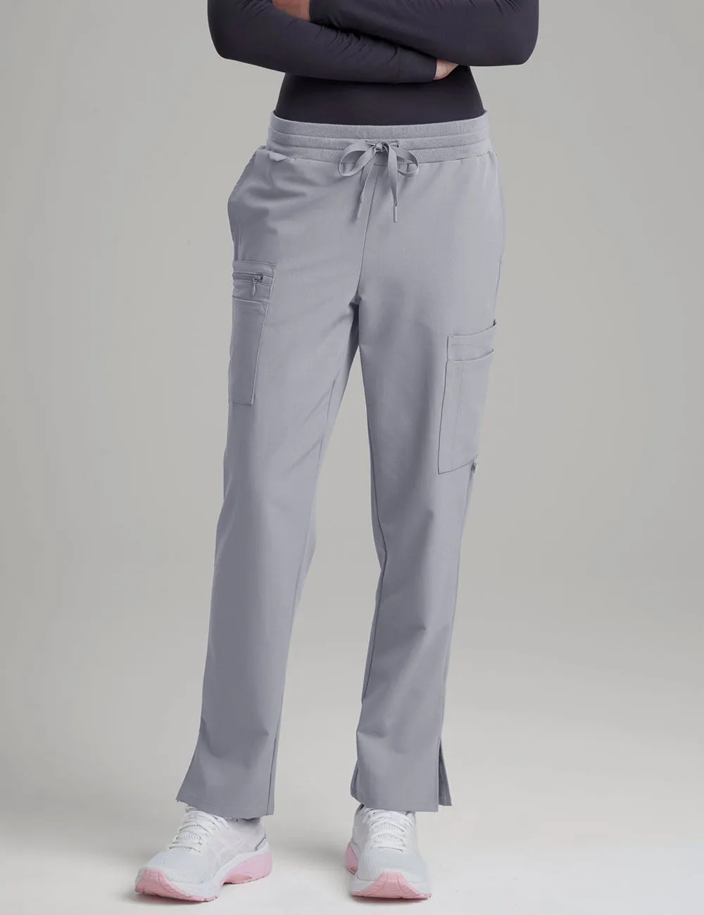 Womens 9-Pocket Straight Leg Scrub Pants