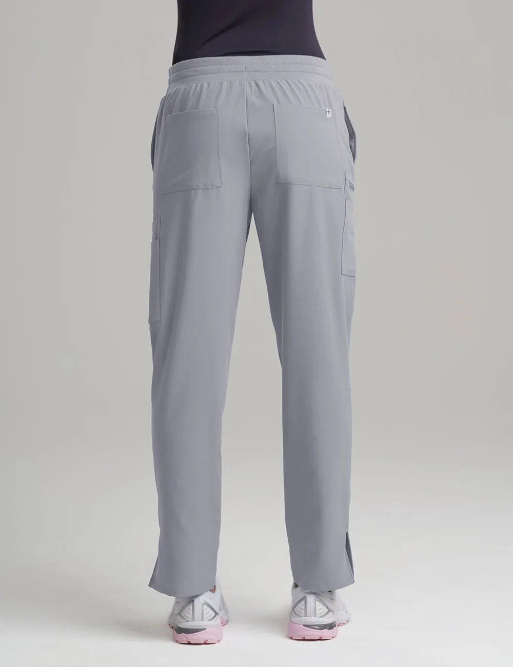 Womens 9-Pocket Straight Leg Scrub Pants