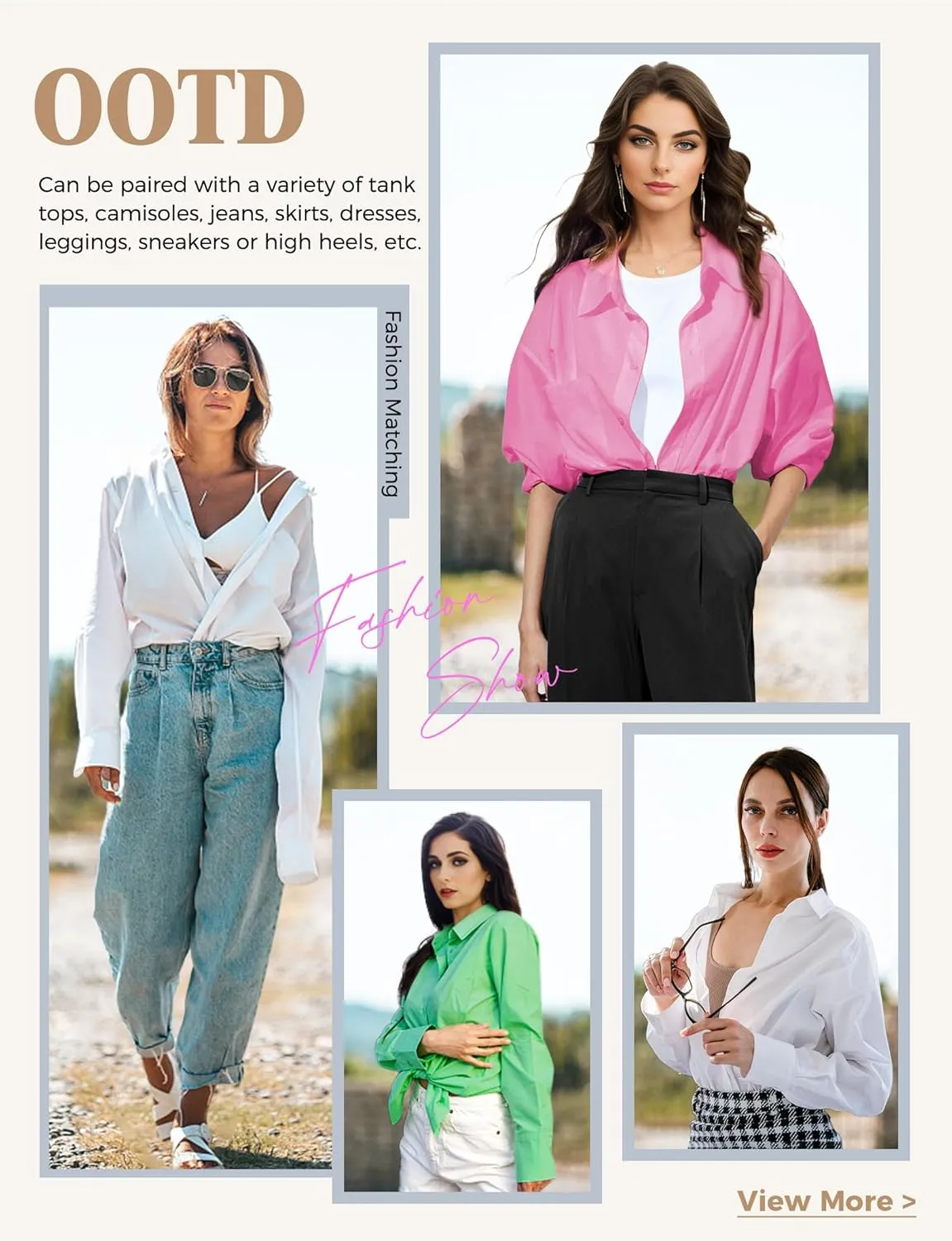 Womens Button Down Shirts, Long Sleeve Cotton Blouse for Women Casual, Collar Long Sleeve Blouse Tops for Pocket