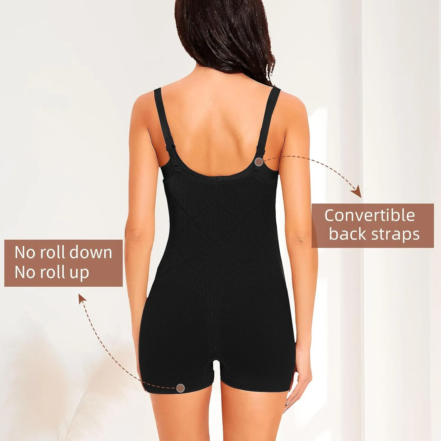 Women's Maternity Bodysuit Pregnancy Shapewear Shorts Bustless Sleeveless Tank Top Belly Support Rib Romper Jumpsuit