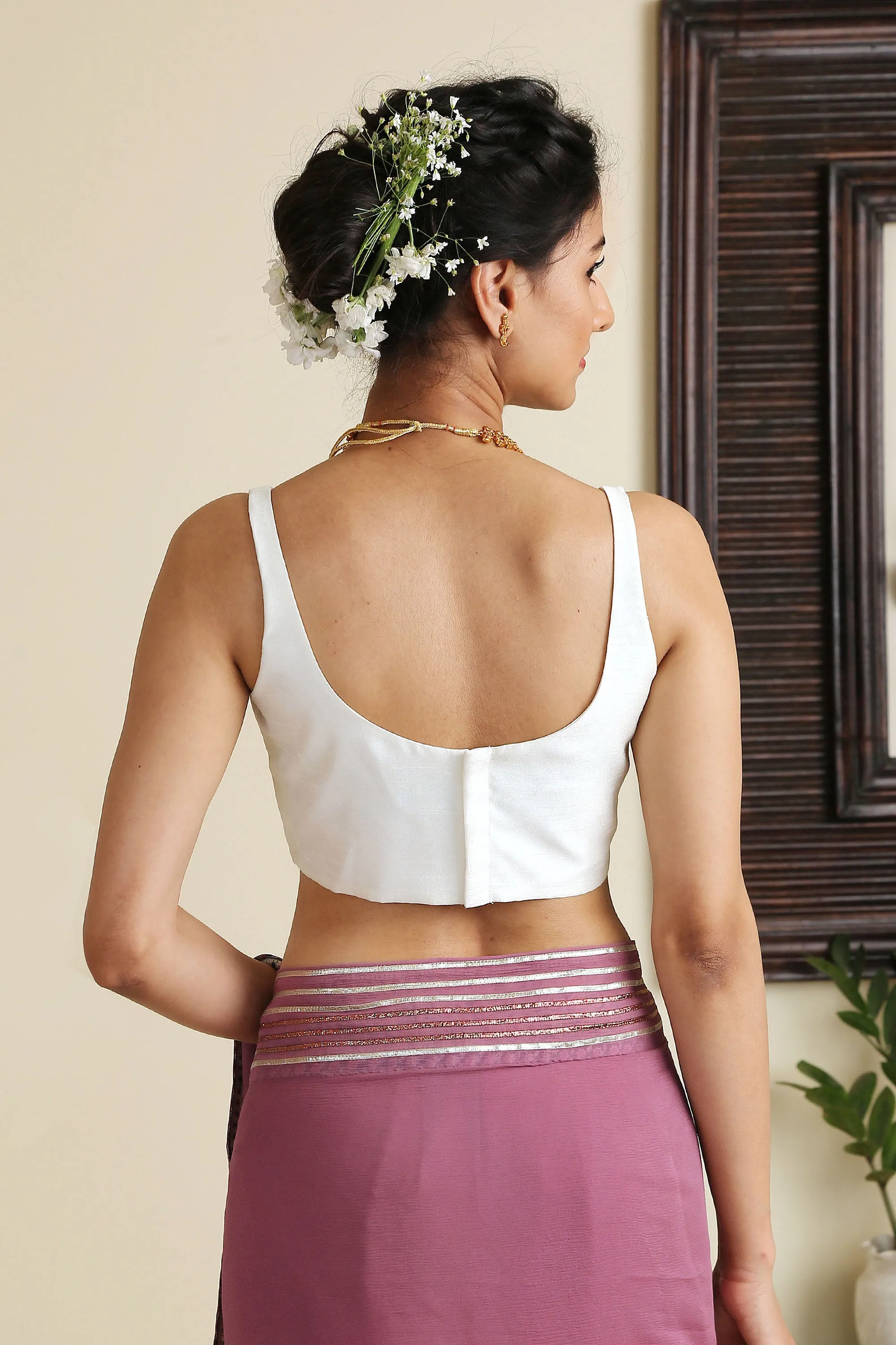 Women's Nazaqat Pearl White Blouse