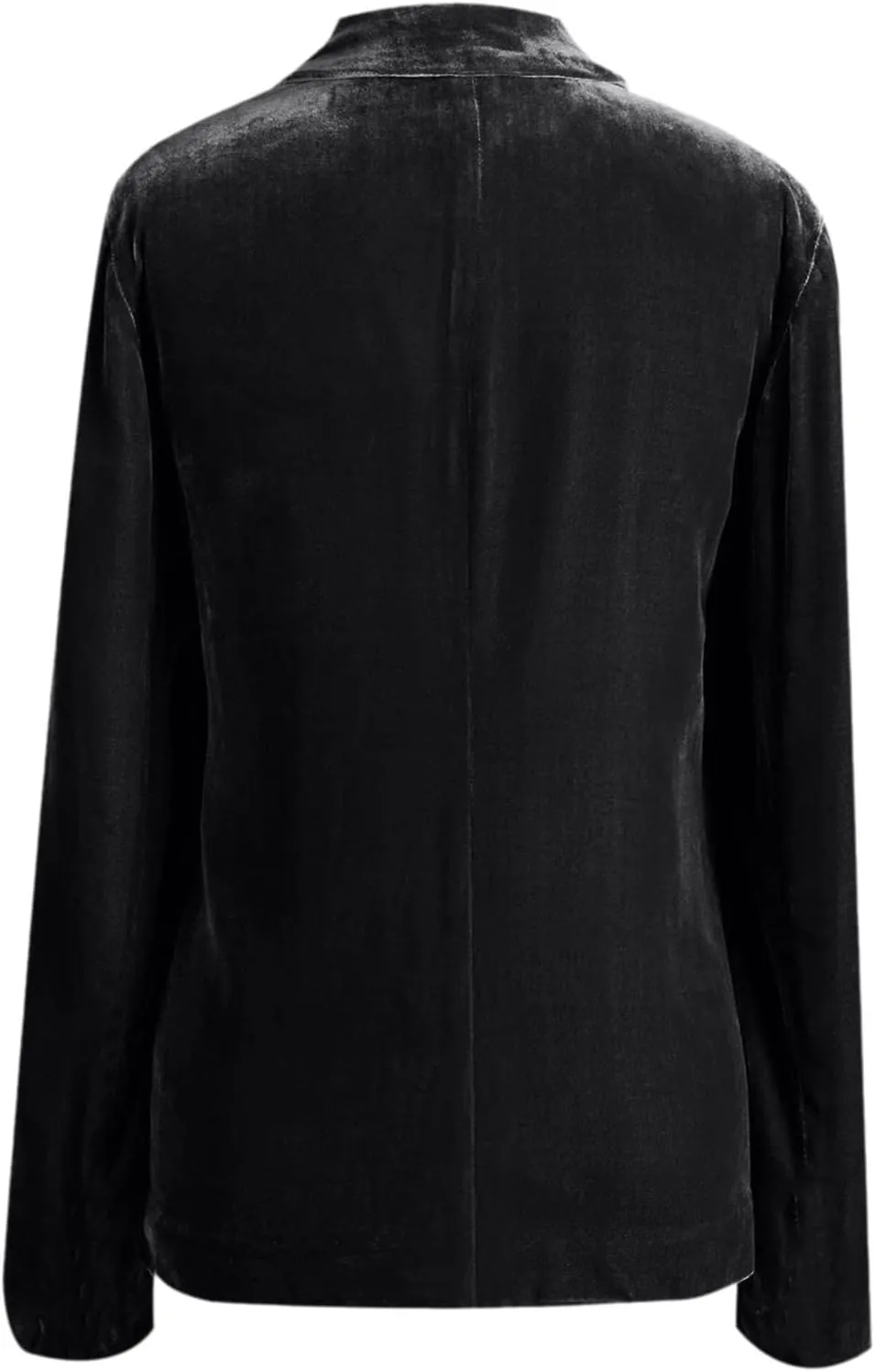 Women's Solid Long Sleeve Velvet Blazer Jacket Open Front Cardigan Coat with Pockets Fashion Casual Blazers Outerwear